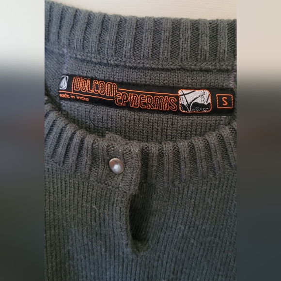 Volcom Epidermis Grey Sweater Size Small - Picture 5 of 11